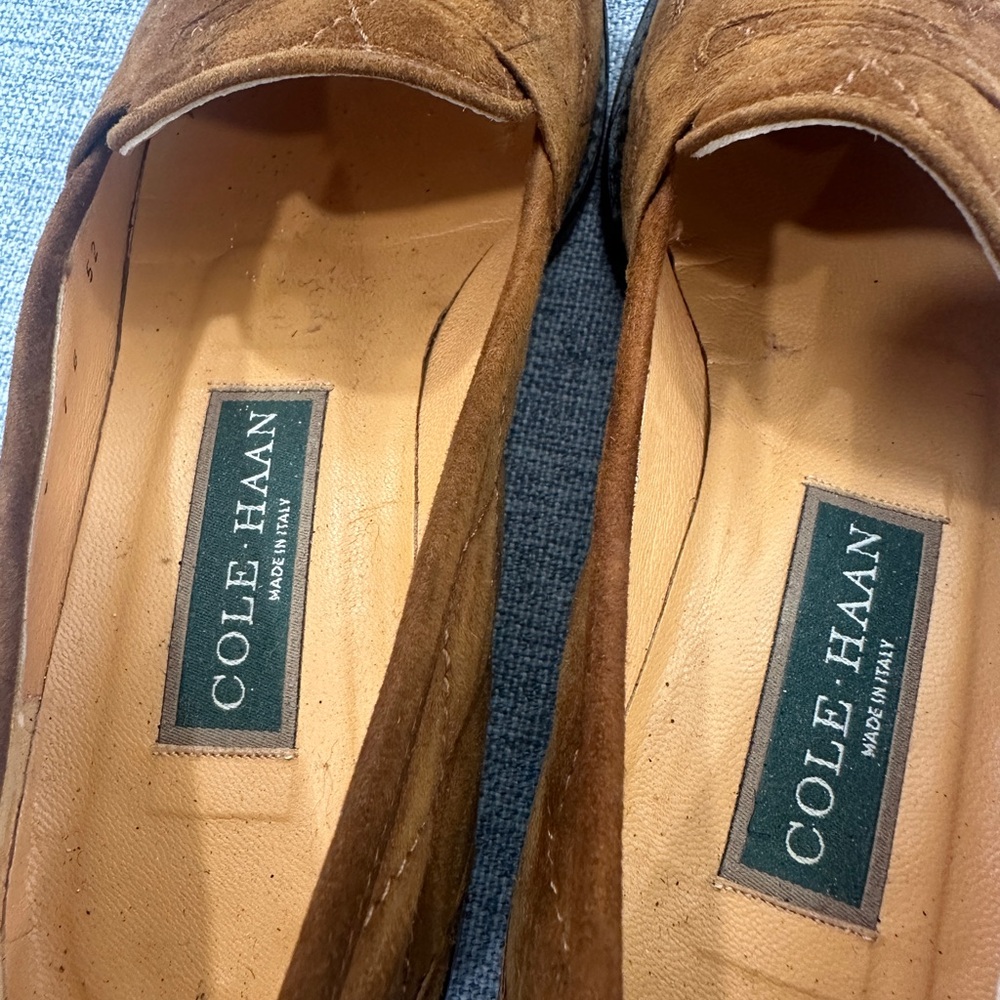 Cole Haan Brown Suede Loafers - Picture 3 of 7